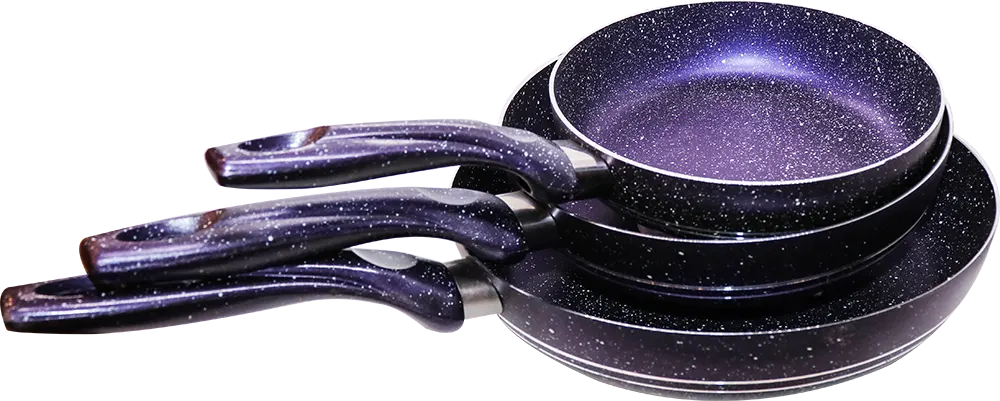 طقم مقلاية جرانيت جلوري ايكو 3 قطع - موف