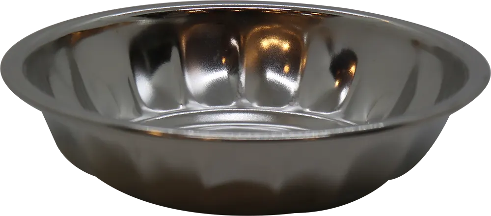 Stainless Round Ribbed Bowl, 16 CM, Size 3