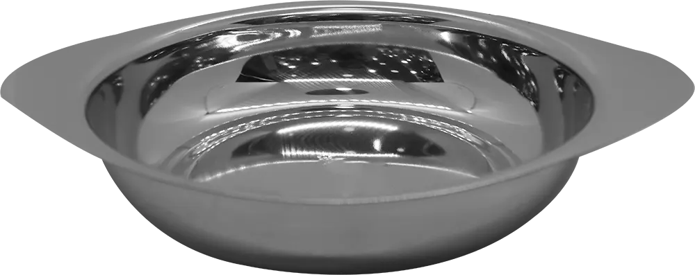 Stainless Round Dish With Handles, size 3