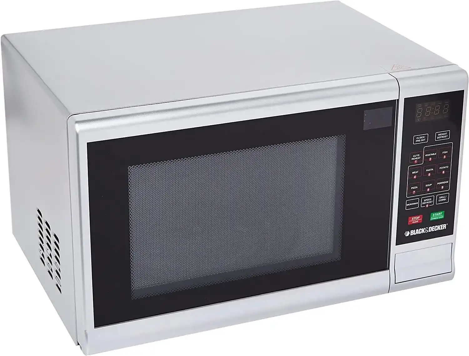 Black & Decker Microwave, 30 Liter, Grill, 900 Watt, Digital, Silver, MZ3000PG-B5