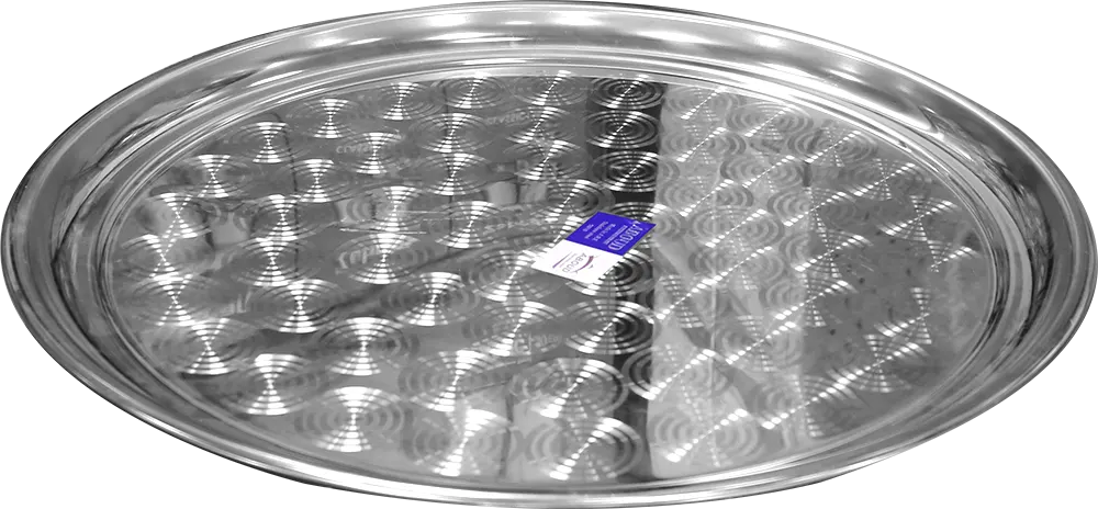 صينية عشاء عبود صدف 62 سم - أستانلس