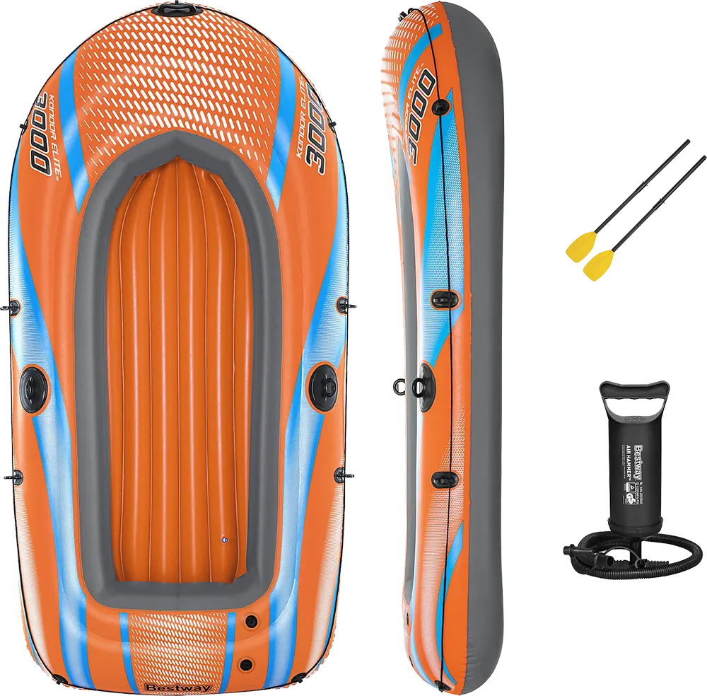 Bestway Inflatable Boat, 3 Seater, 246 x 122 cm, 61145
