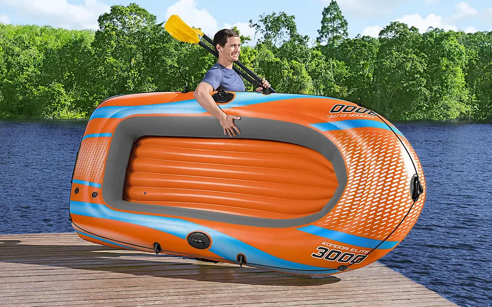 Bestway Inflatable Boat, 3 Seater, 246 x 122 cm, 61145