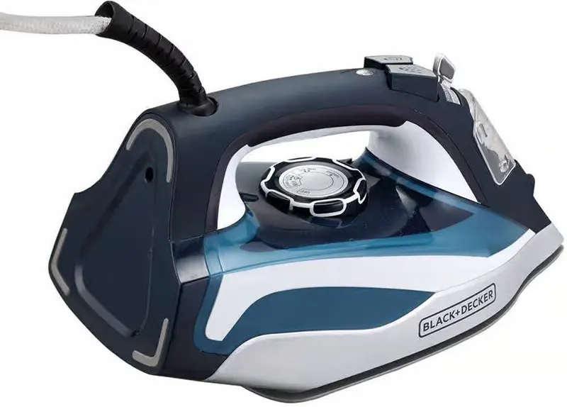 مكواة بخار بلاك اند ديكر، 2400 وات، قاعدة سيراميك، أزرق، X2150.01