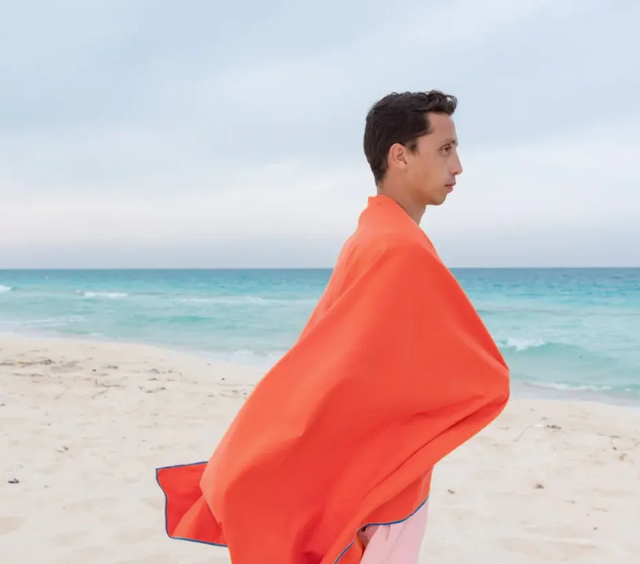 Mintra Microfiber Swimming Towel, 175*110 cm, Peach