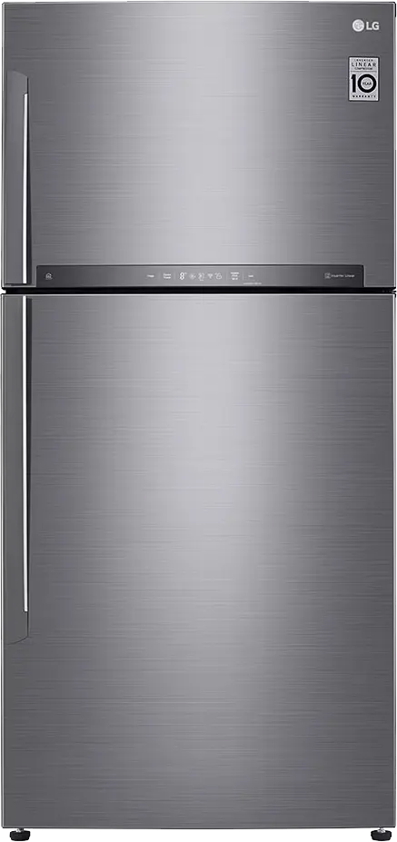 LG Refrigerator, No Frost, 592 Liters, 2 Doors, LED Screen, Inverter, Silver, GR-H822HLHM