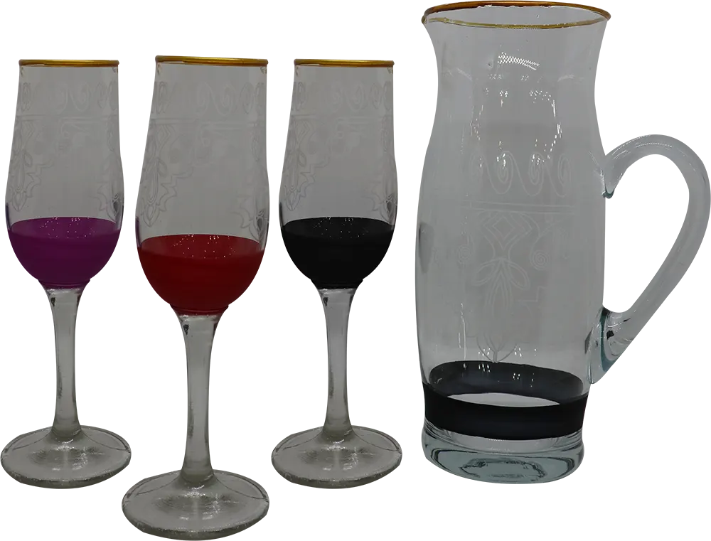 طقم شربات لوكس 7 قطع - ألوان