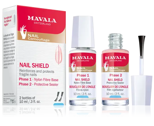 مجموعة طلاء حماية الأظافر مكون من قطعتين شفاف من مافالا