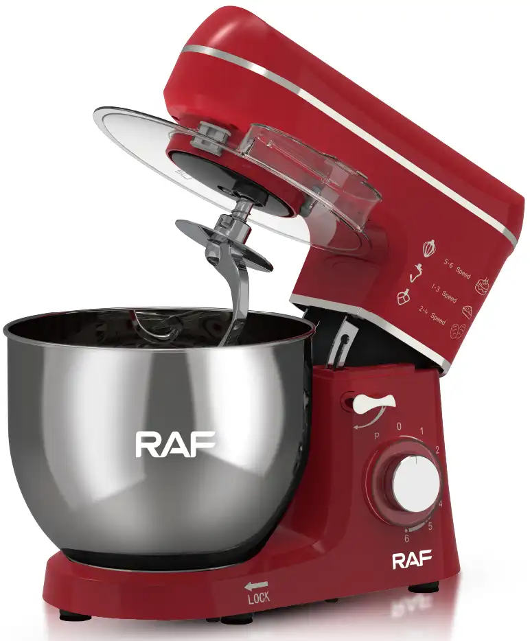 RAF Stand Mixer, 1400 Watt, 8 Liters, Red, RAF 6618R