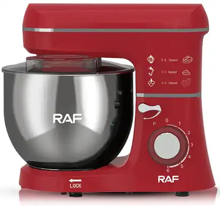 RAF Stand Mixer, 1400 Watt, 8 Liters, Red, RAF 6618R