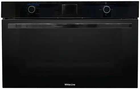 White Line built-in oven, 90 cm, gas, 90 litres, digital with grill, black, WL BIO 90 GL