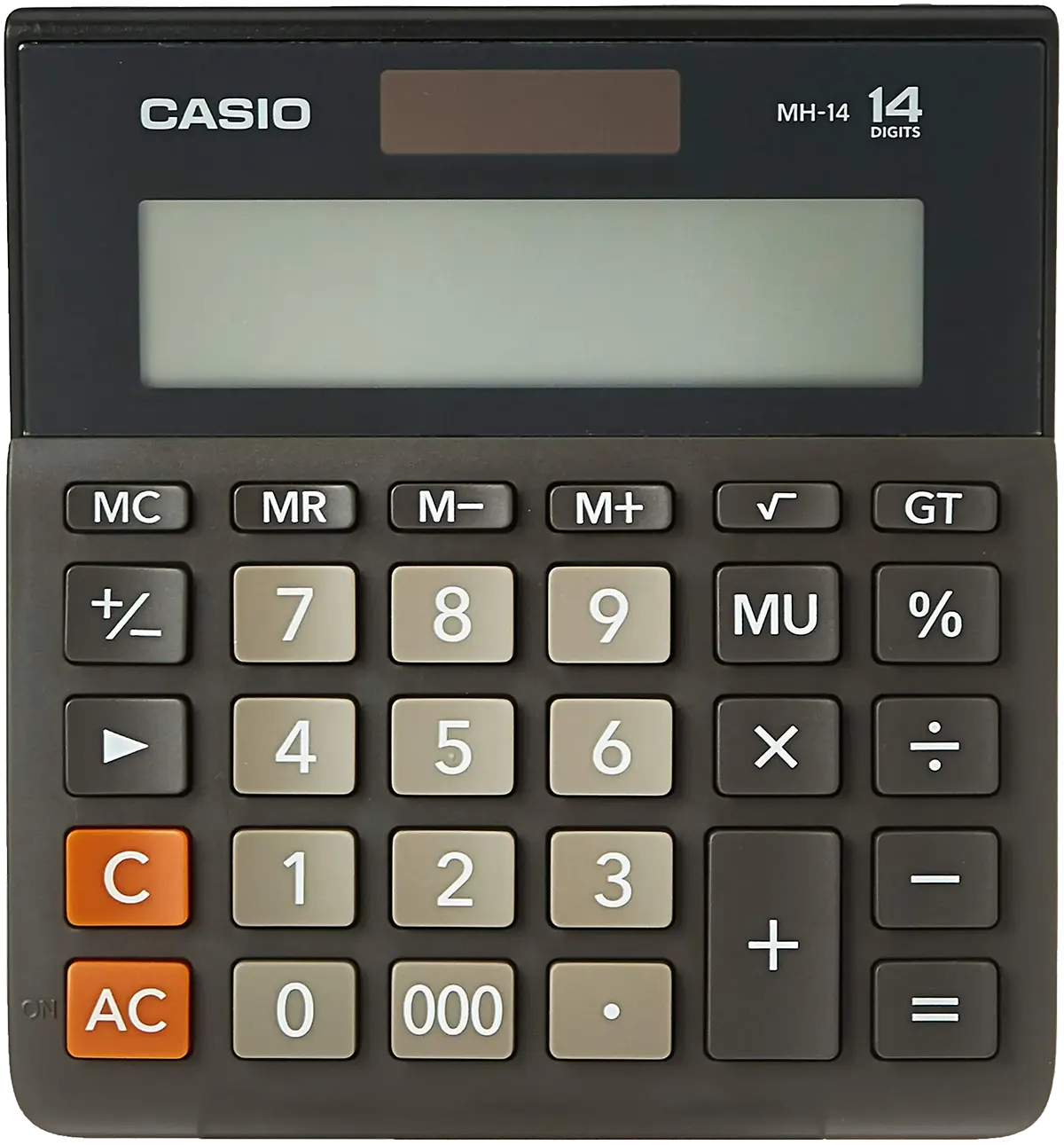 Casio Desktop Calculator, 14 Digits, Black, MH-14-BK