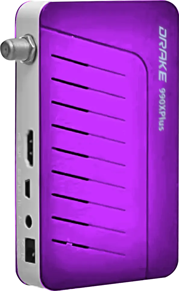 Drake Mini Receiver, 4000 Channels, Purple, 990X Plus