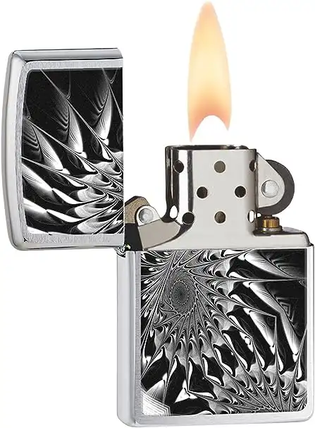Zippo Men's Cigarette Lighter, Classic Design, Life Refillable, Windproof Anywhere, Silver 29061