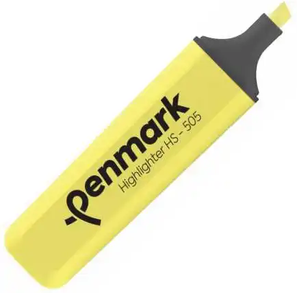 Penmark Turkish highlighter pen, light yellow, cut tip