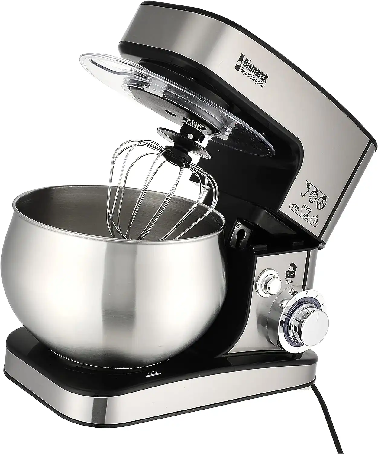 عجان بيسمارك جامبو 1300 وات، 5 لتر، سلفر، B-M8030