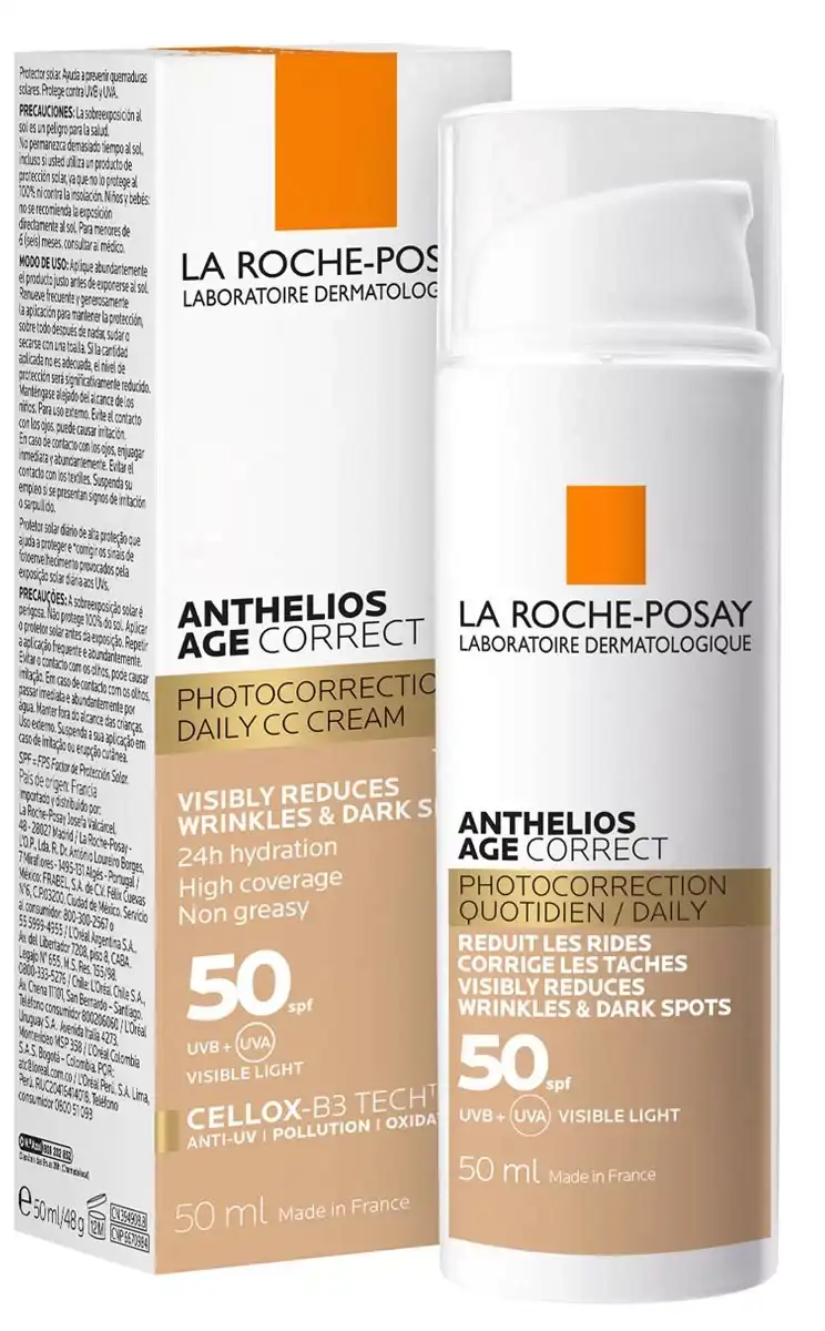 Anthelios age correct. Ля Рош Антгелиос SPF 50 СС крем. La Roche-Posay Anthelios age correct SPF. Anthelios age correct spf50.