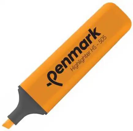 Penmark Turkish highlighter pen, neon orange, cut tip