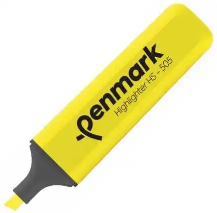 Penmark Turkish highlighter pen, neon yellow, cut tip