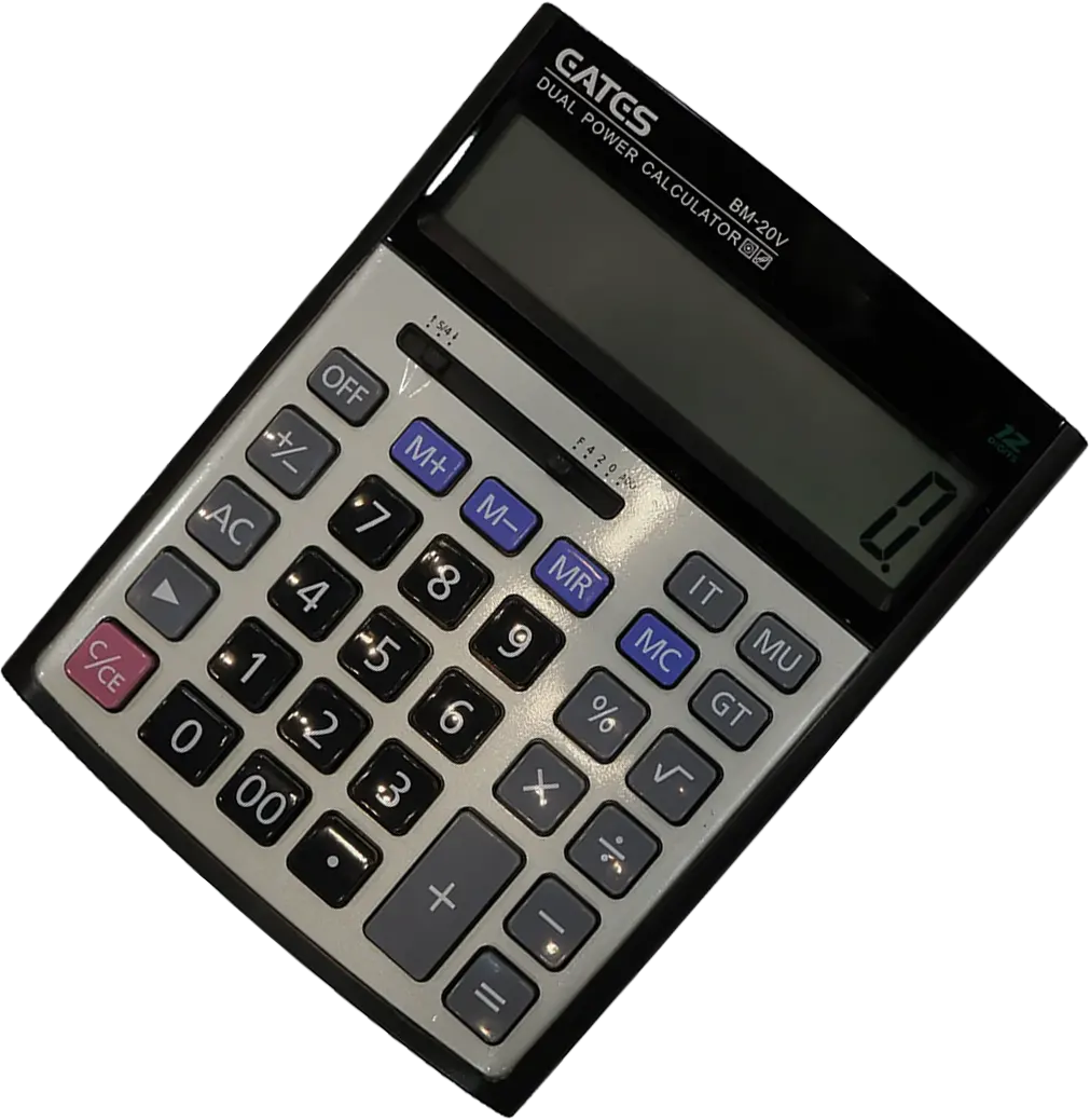 Eates Desktop Calculator, 12 Digits, Black, BM-20V