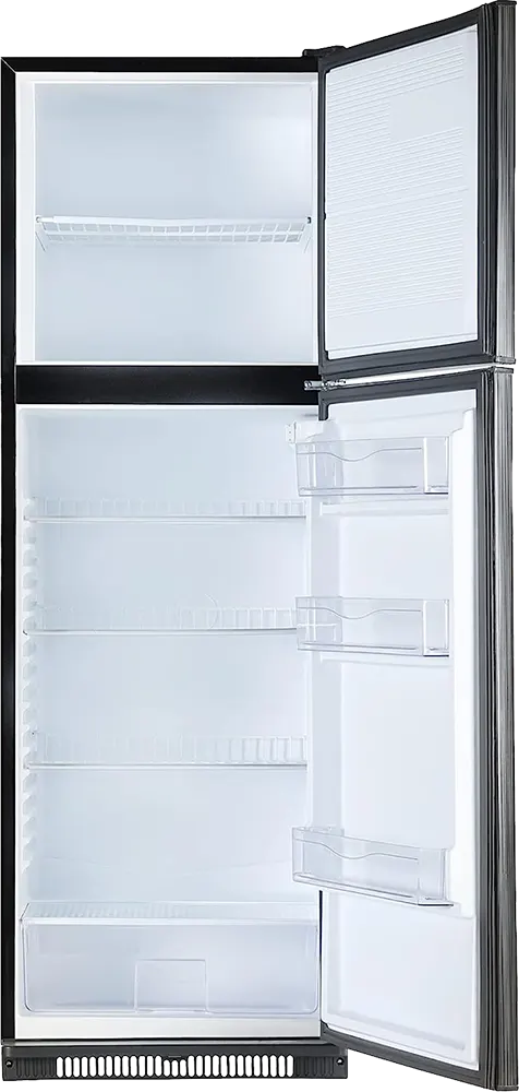 ثلاجة باساب بومبي، ديفروست، 340 لتر، 2 باب، أسود، FG390