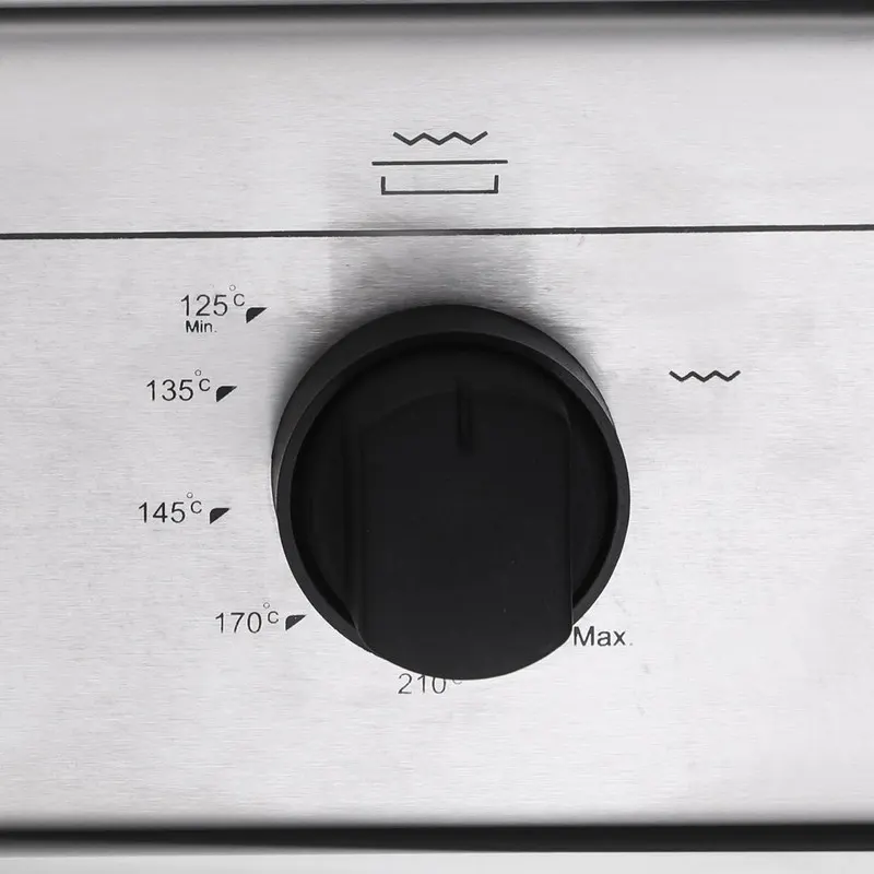 Fresh Rock gas stove, 60 x 90 cm, 5 burners, full safety, digital screen, silver, stainless steel