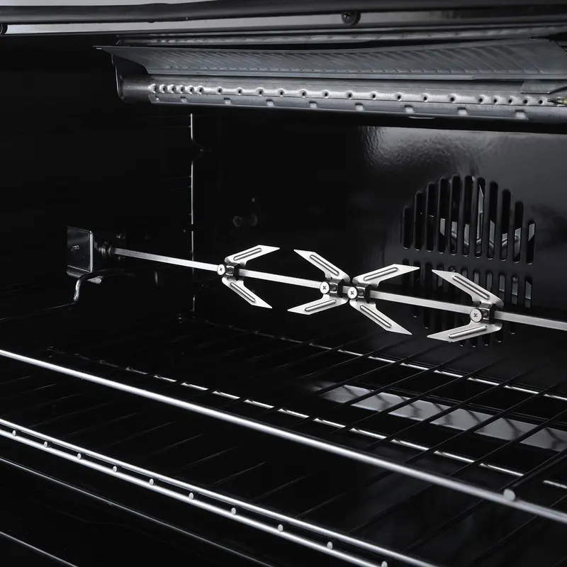 Fresh Rock gas stove, 60 x 90 cm, 5 burners, full safety, digital screen, silver, stainless steel