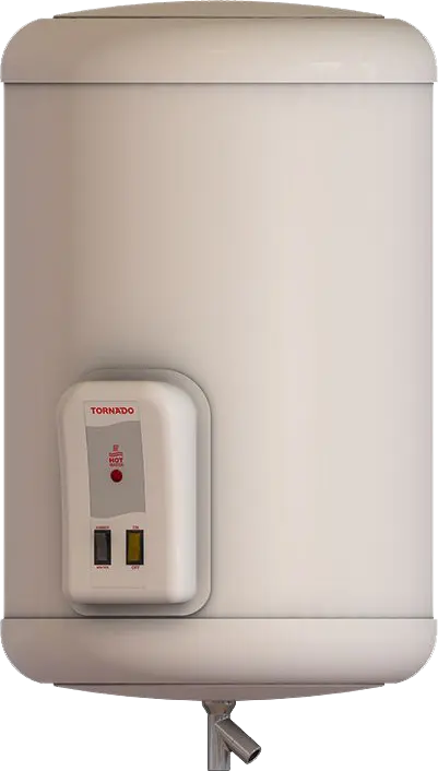 سخان مياه كهرباء تورنيدو65 لتر، حلة ستانلس، أوف ابيض، EHA-65TSM-F