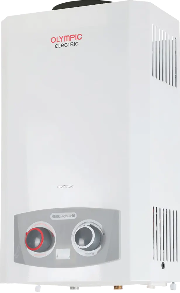 Olympic Hero Flow Gas Water Heater, 10 Liters, Digital, Chimney, White, OYG10113WL