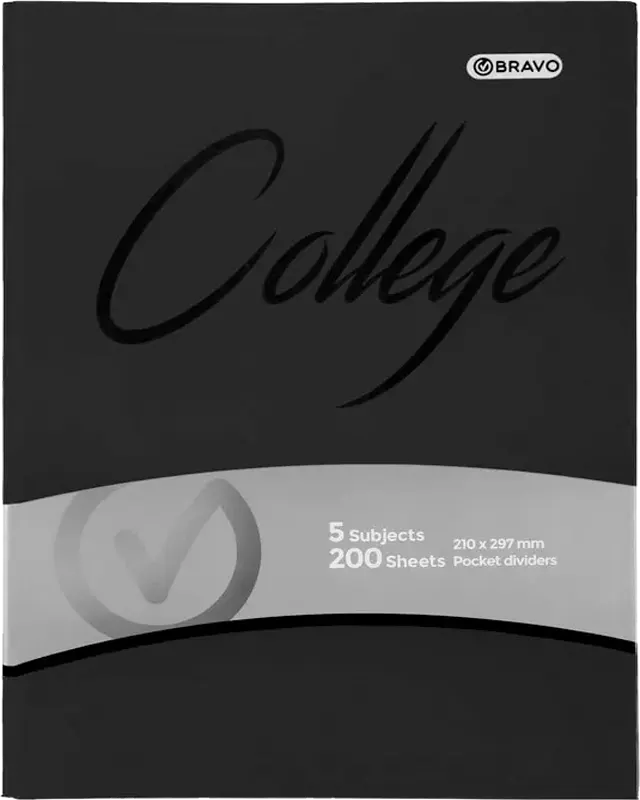 Sasco Bravo College A4 Spiral Notebook, 200 Sheets, Multi Color