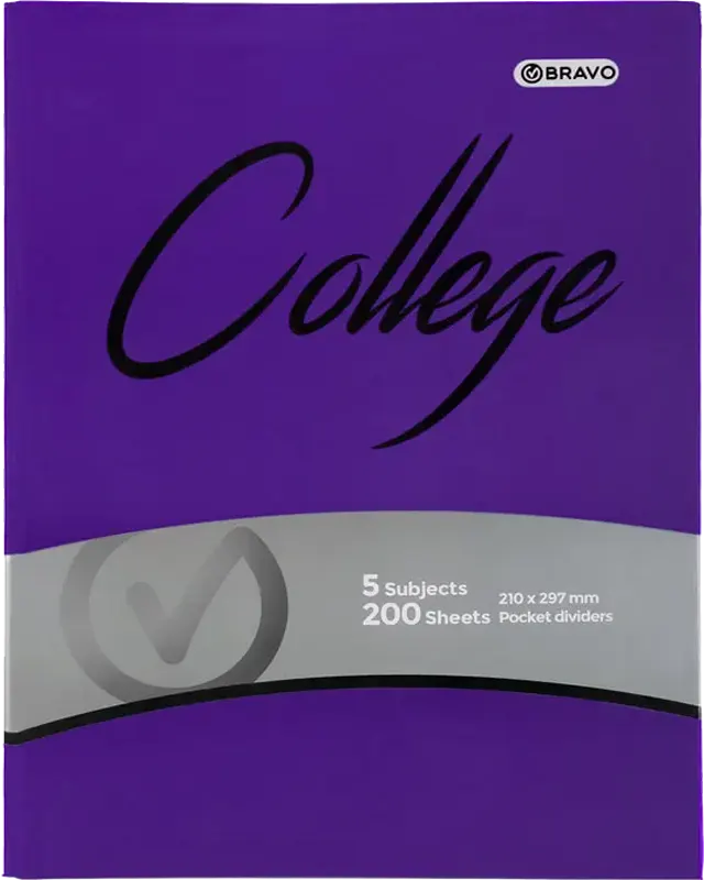 Sasco Bravo College A4 Spiral Notebook, 200 Sheets, Multi Color