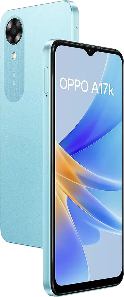 OPPO A17K Dual SIM Mobile, 64GB Memory, 3 GB RAM, 4G LTE, Light Blue