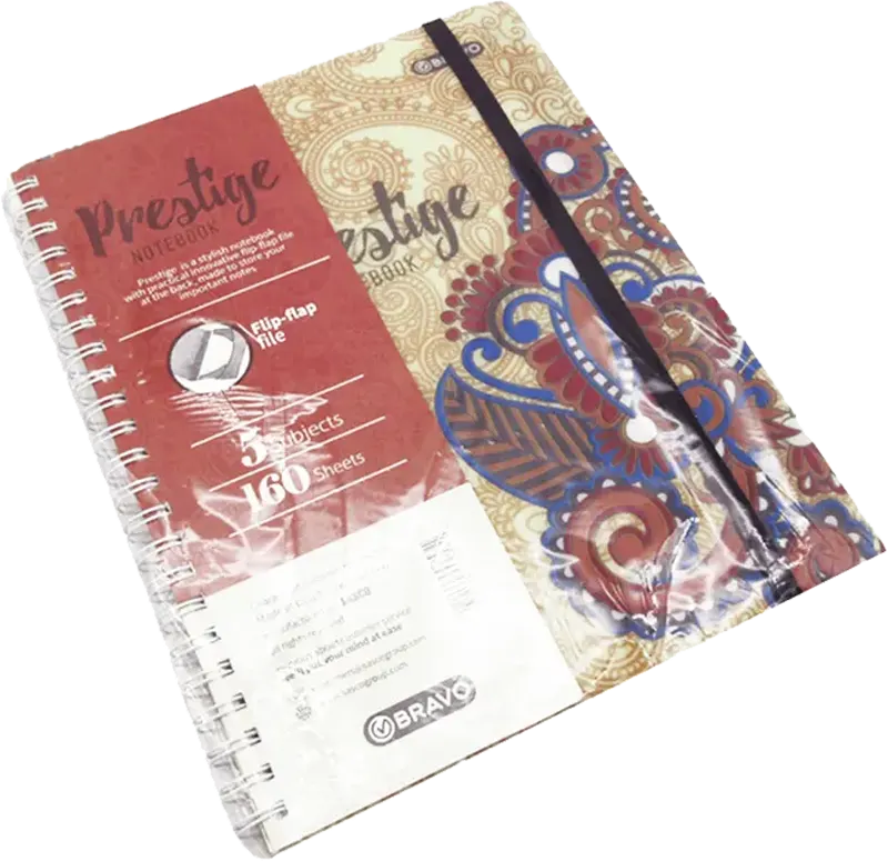 Sasco Prestige Spiral Notebook A4, 160 Sheets, Multi Color
