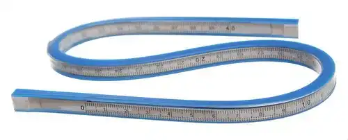 مسطرة منحنيات هندسية  فرنسية مرنة، 40 سم، أزرق  FC-700R-40 SA