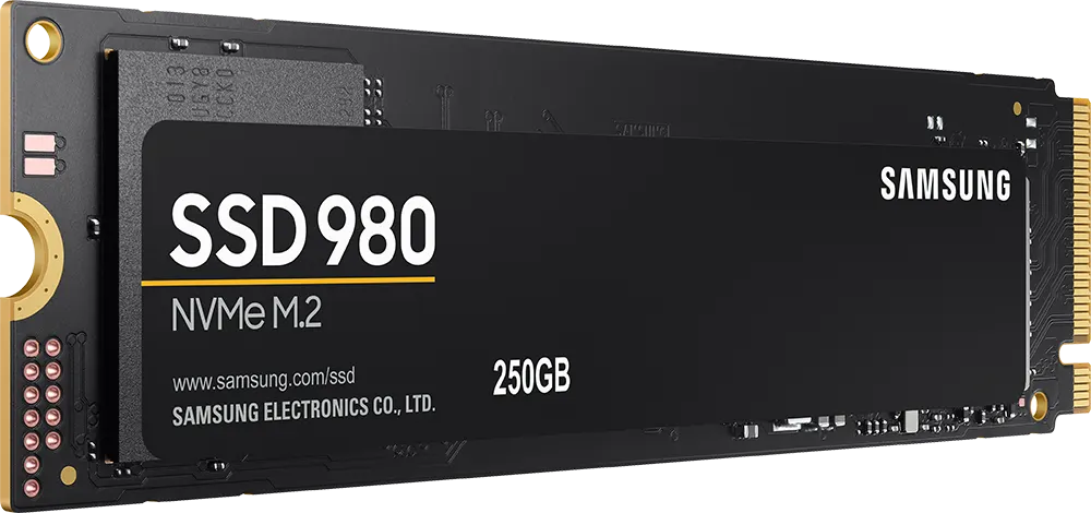 هارد ديسك داخلي SSD ، NVMe® M.2 ،  سامسونج 980، لأجهزة الكمبيوتر ، سعة 250 جيجابايت، أسود، MZ-V8V250