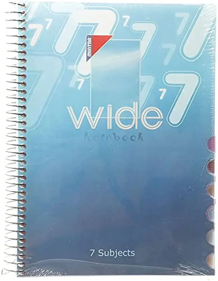 Mintra Spiral Wide 7 Notebook A4, 168 Sheets, 7 Dividers, Multi Color