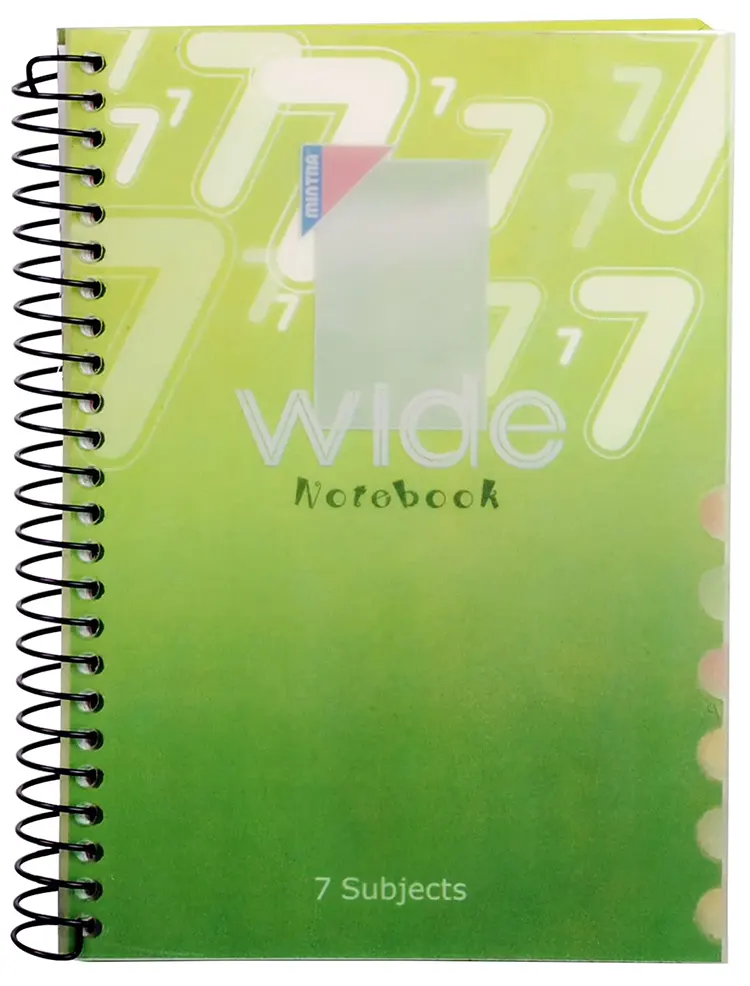 Mintra Spiral Wide 7 Notebook A4, 168 Sheets, 7 Dividers, Multi Color