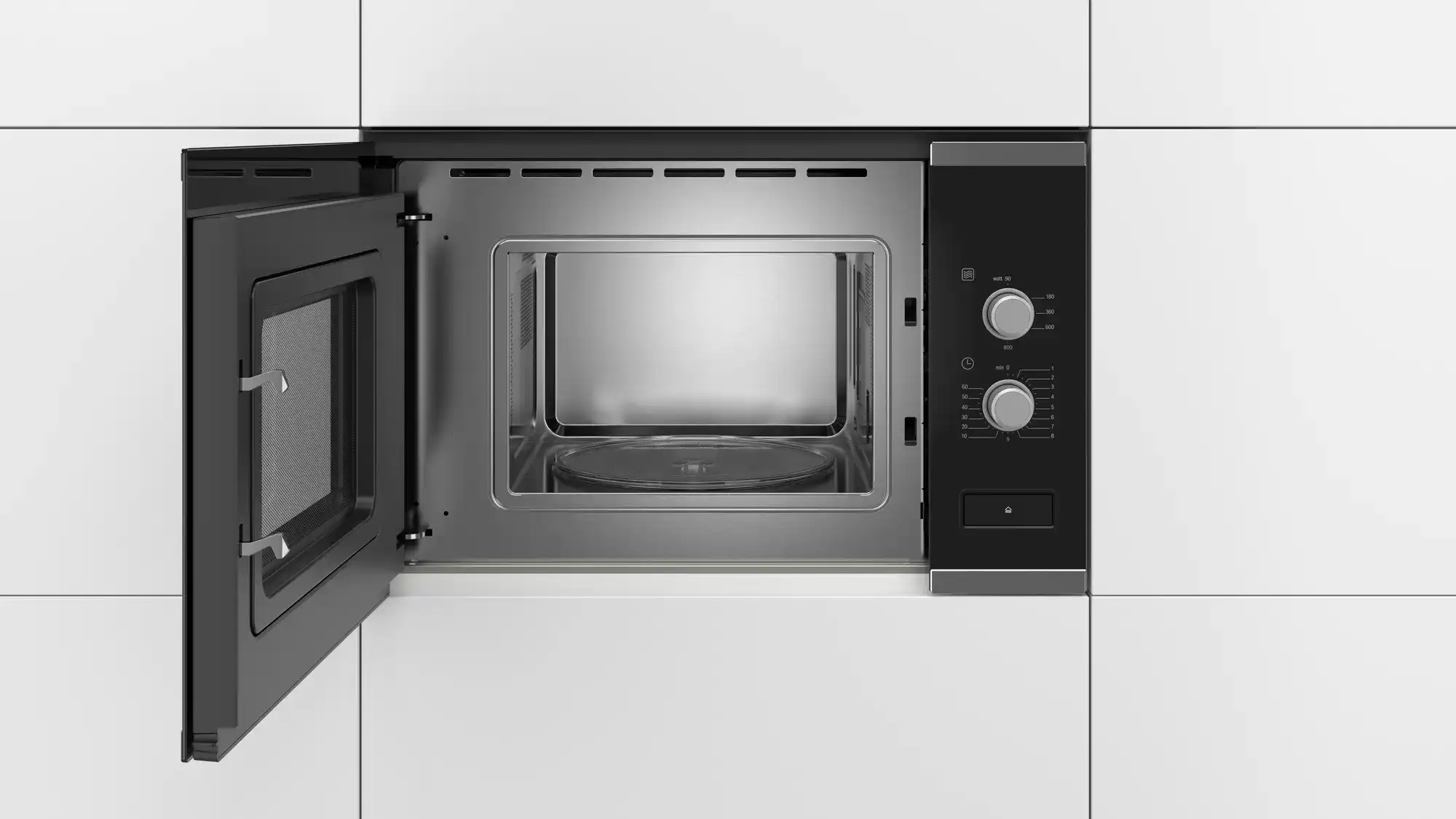Bosch Built-in Microwave, 20 Liter, 800 Watt, Black, BFL520MS0