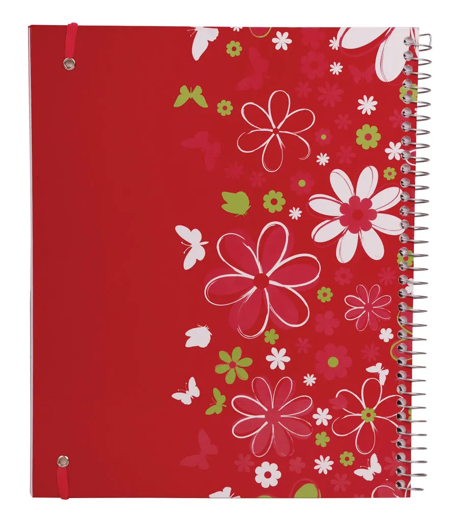 Mintra A4 Batique Spiral Notebook, 150 Sheets, 3 Dividers, Multi Color