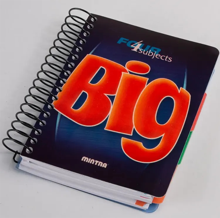 Mintra A6 BIG Spiral Notebook, 192 Sheets, Multi Color