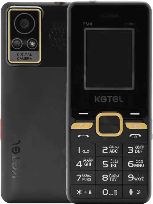 KGTEL K1801 Mobile Phone, Dual SIM, 28 MB, 28 MB RAM, 2G, Gold