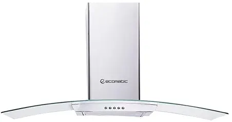 Ecomatic Curvy Pyramid Built-in Hood, 90 cm, 3 speeds, Silver, H9207KGBX