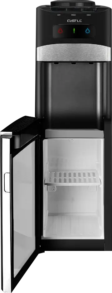 مبرد مياه كاسيل ،3 حنفية (بارد – فاتر – ساخن)، تحميل علوي، ثلاجة ، أسود، WD3055R