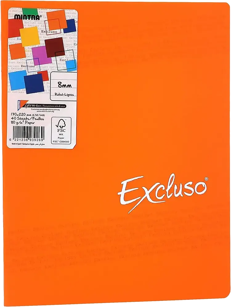 Mintra A4 Excluso Spiral Notebook, 72 Sheets, Assorted Color