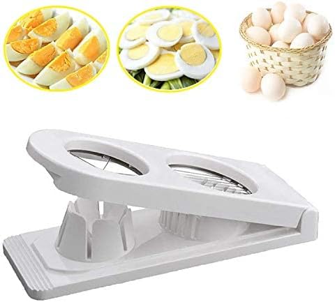 Double Egg Slicer 2 x 1 Stainless Blades - White