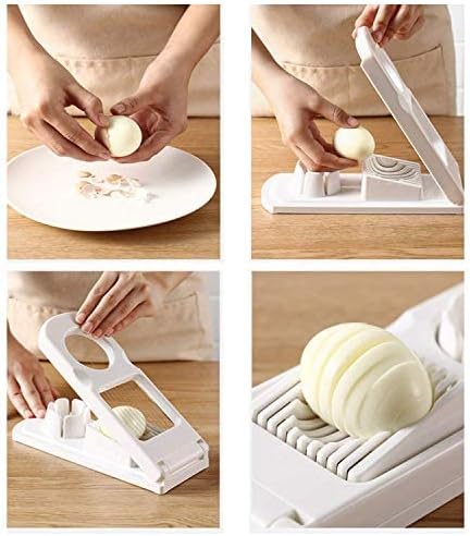 Double Egg Slicer 2 x 1 Stainless Blades - White