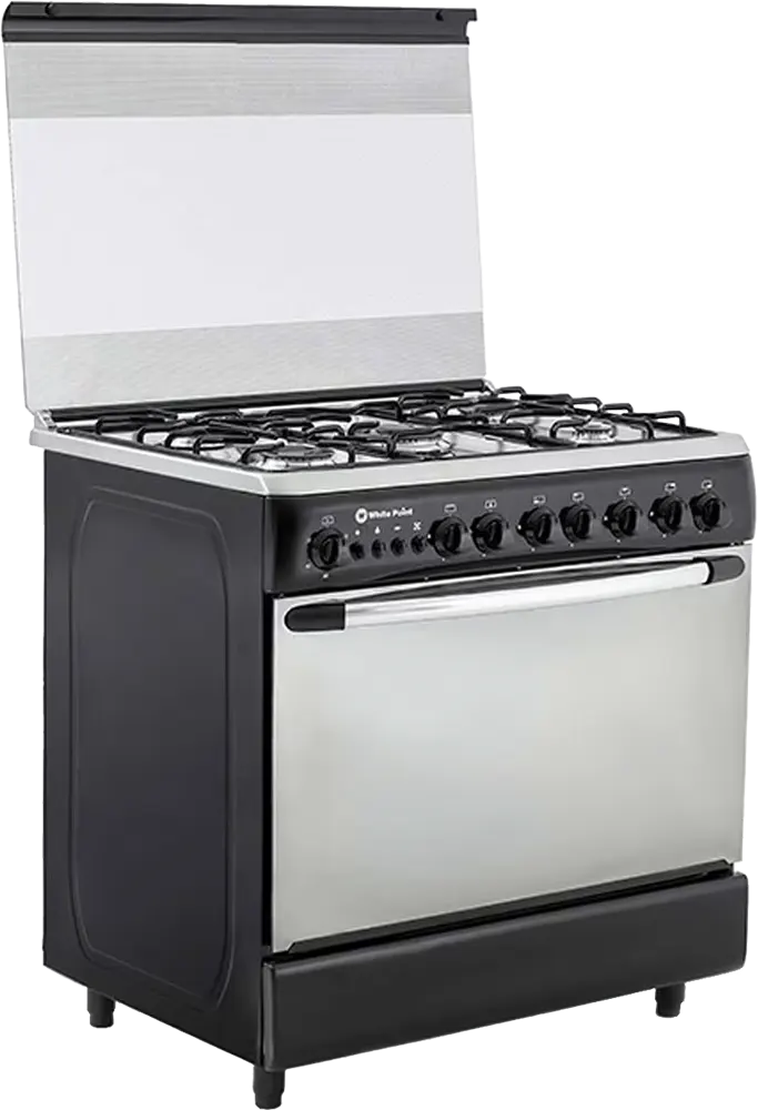 بوتاجاز وايت بوينت، 60x90 سم، 5 شعلة، استانلس، اسود WPGC9060BA