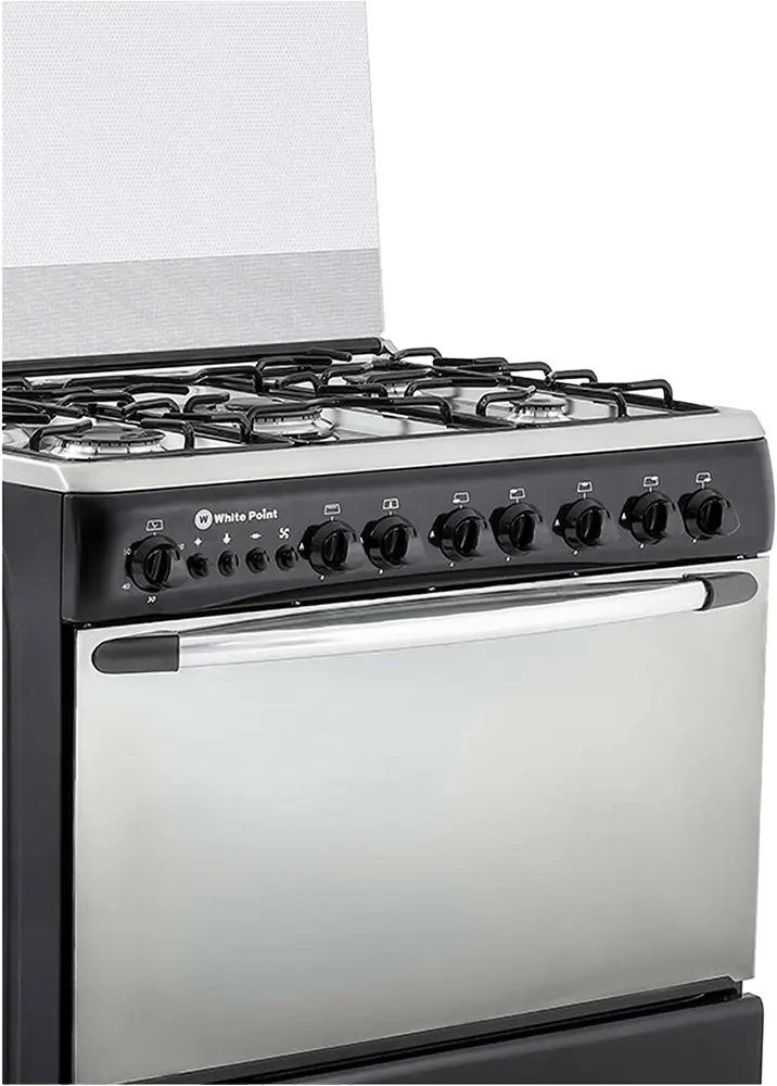 بوتاجاز وايت بوينت، 60x90 سم، 5 شعلة، استانلس، اسود WPGC9060BA