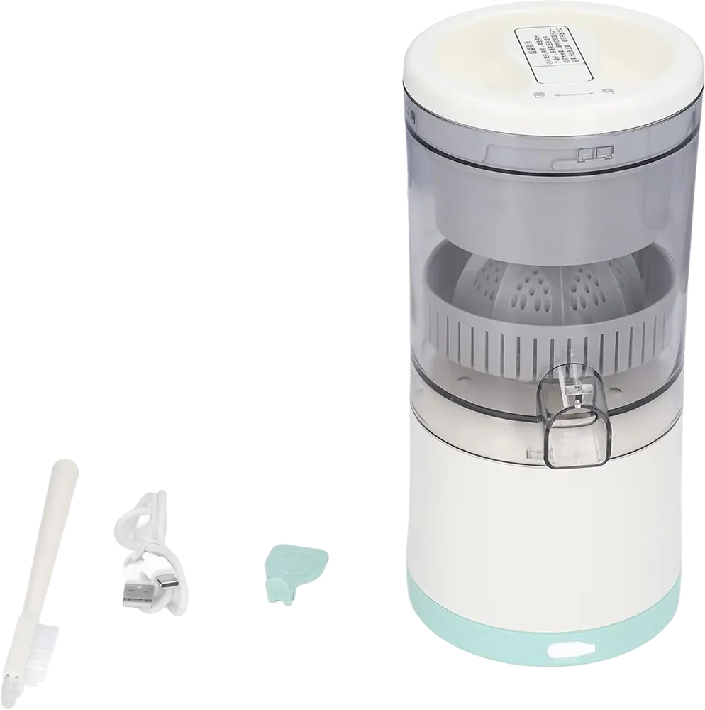 عصارة برتقال كهربائية محمولة متعددة الوظائف قابلة للشحن عبر شاحن USB - أبيض