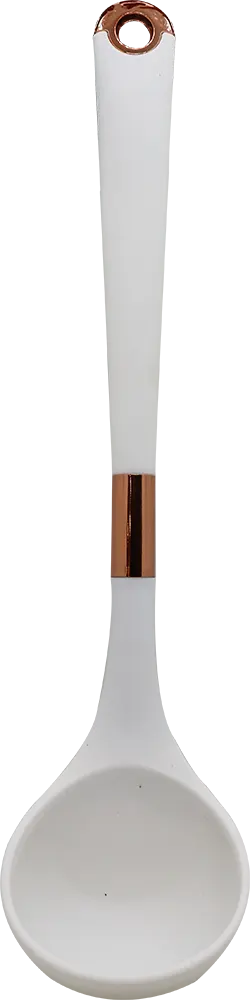 مغرفة طعام سيلكون - أبيض x ذهبى